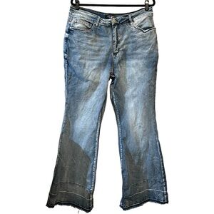 Judy Blue Flare Leg Frayed Hem Jeans size 18W